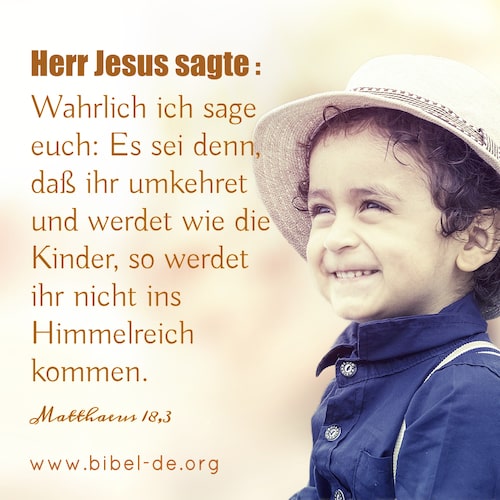 Bibelzitate Matthäus 18,3