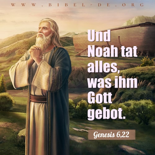 Noah betet zu Gott