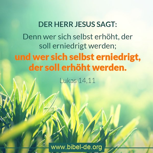 Bibelsprüche Lukas 14,11